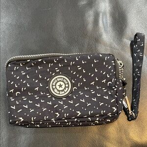 Bao Bao Hui Black and White Patterned Wristlet Wallet New